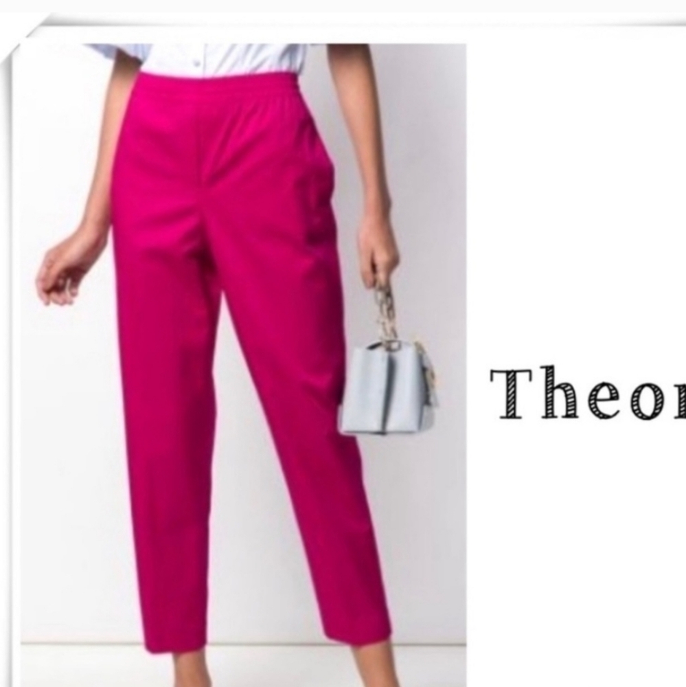 New Theory Womens  Pants  Fuschia Size 2c